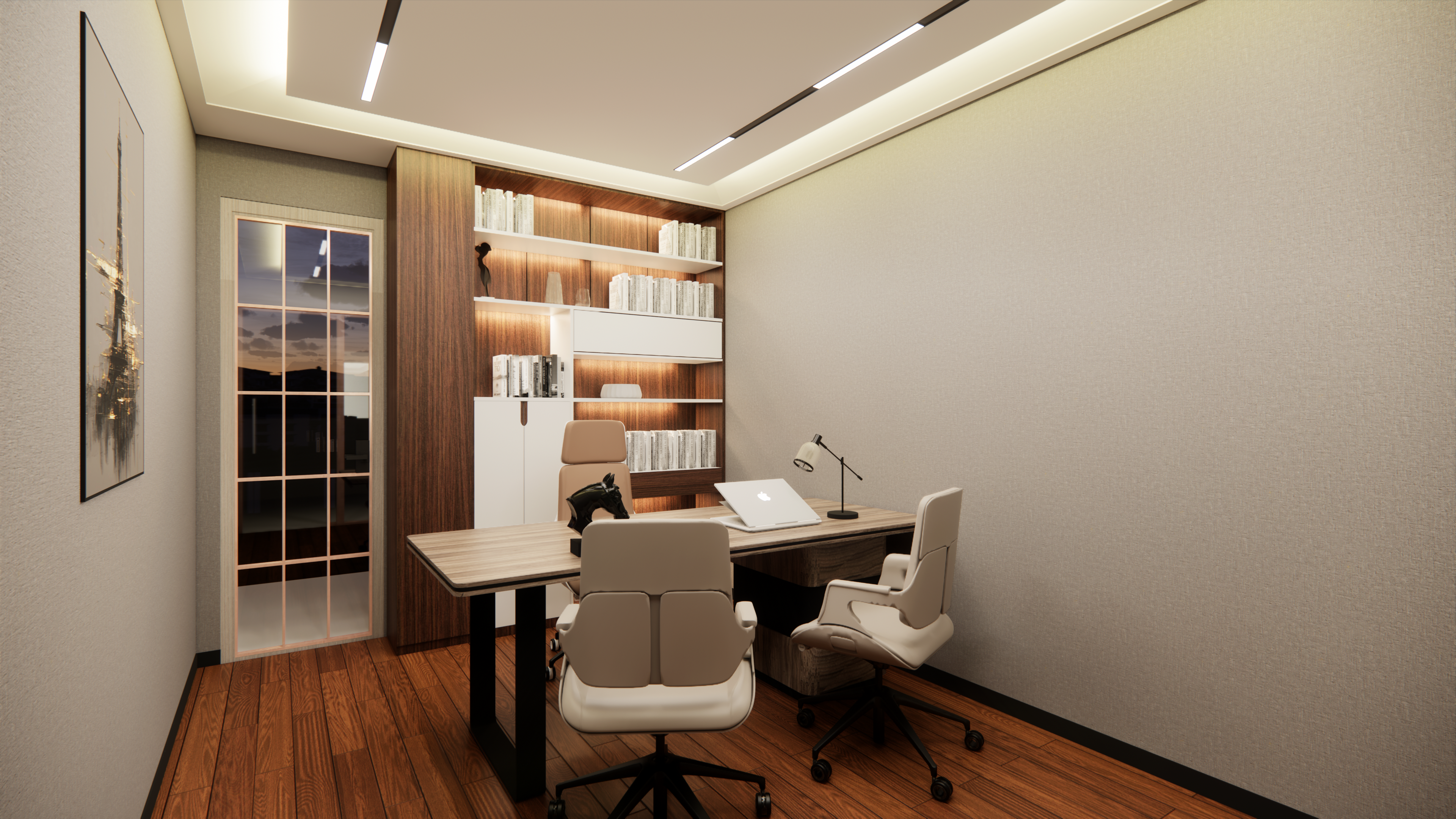 Executive director cabin interior design at Bansal Tower Gurgaon