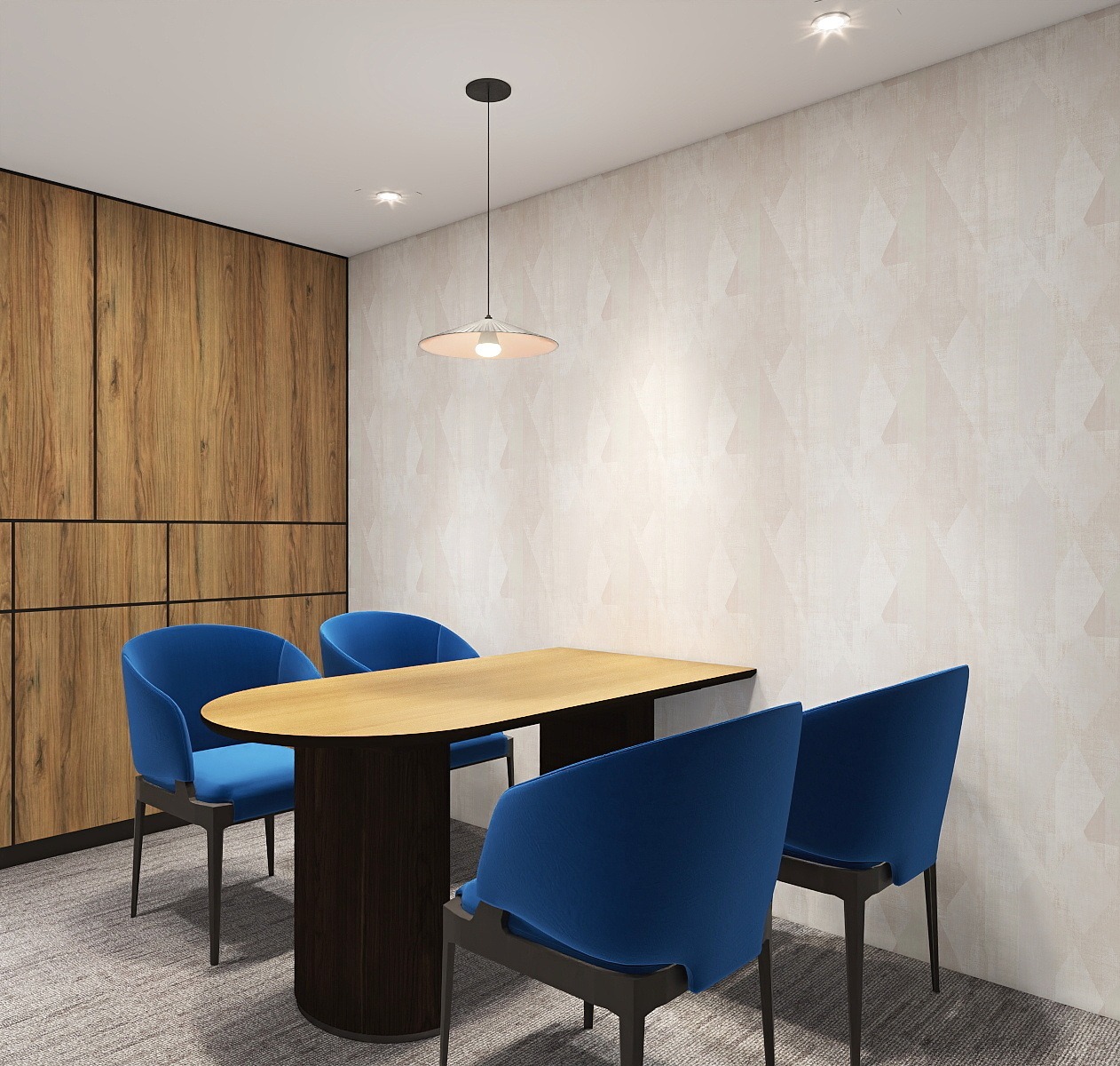 Collaborative meeting space with natural lighting